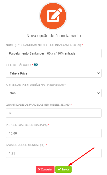 Como Adicionar Op Es De Financiamento Nas Propostas Comerciais Luvik